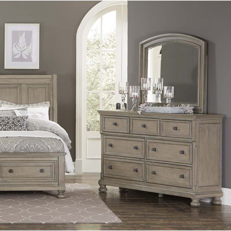 Lark Manor Alek 8 Drawer 64.75'' W Double Dresser with Mirror & Reviews